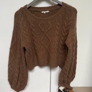 Tularosa cropped cable sweater